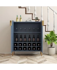 Streamdale Furniture Streamdale Home wine bar cabinet with rack & shelf, modern sideboard buffet
