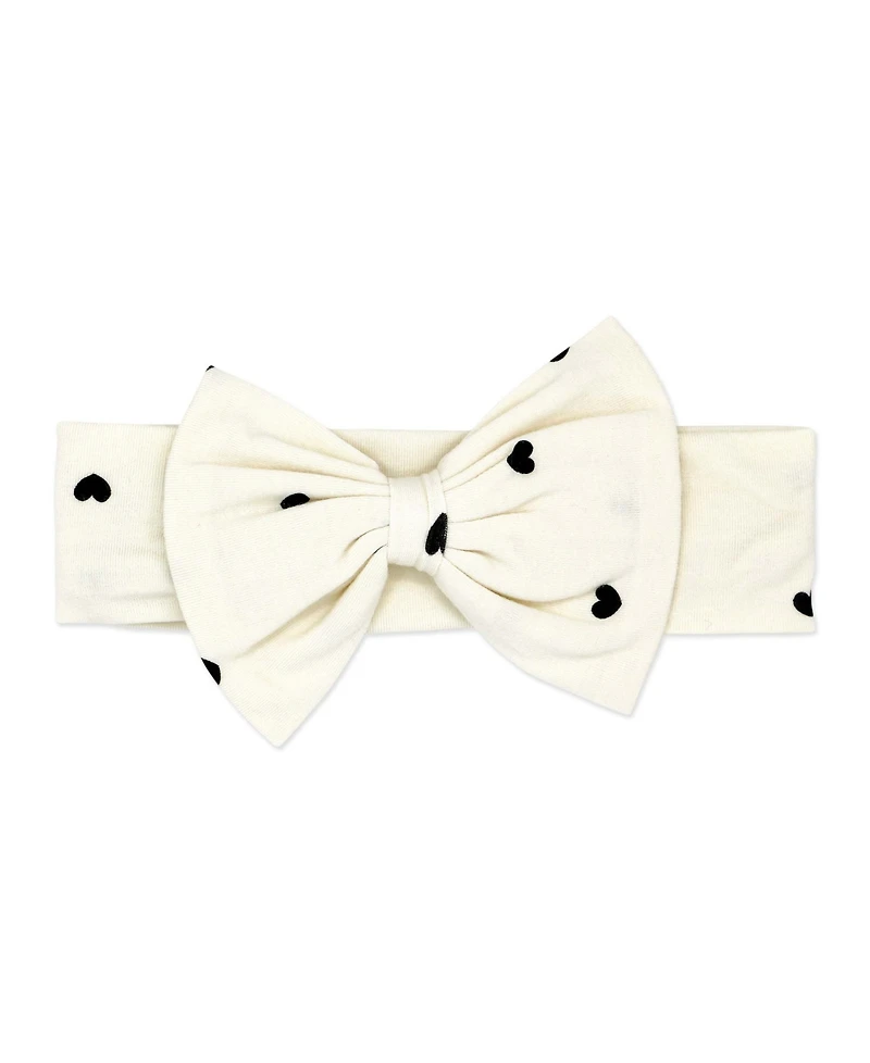 Baby Mode Girls' Tiny Hearts Print Top, Leggings and Headband, 3-Piece Set