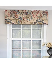 Rlf Home 100% Cotton High Quality Silvia Tailored Window Valance with 1.5" Rod Pocket 50" W X 12" L Multi