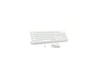 risokeys Wireless Keyboard & Mouse Combo – Full-Size, Silent, 2.4GHz, 2-in-1 Receiver, Compatible with Laptops – White