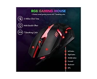 87 Keys Tkl Gaming Keyboard And Mouse Combo - Wired Backlit Keyboard with 800 - 3200 Dpi Rgb Mouse