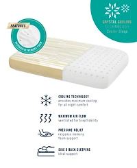 ProSleep Beautifully Cool Supreme Cooling Comfort Gusseted Memory Foam Pillow, Standard