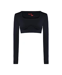 Pcfg Women's Free Heaven Long-Sleeve Crop Top