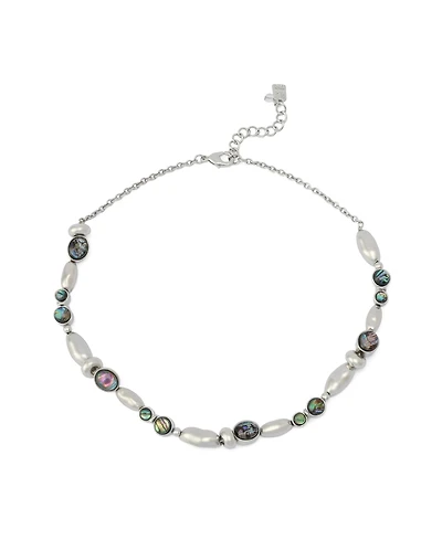 Robert Lee Morris Soho Abalone Beaded Collar Necklace