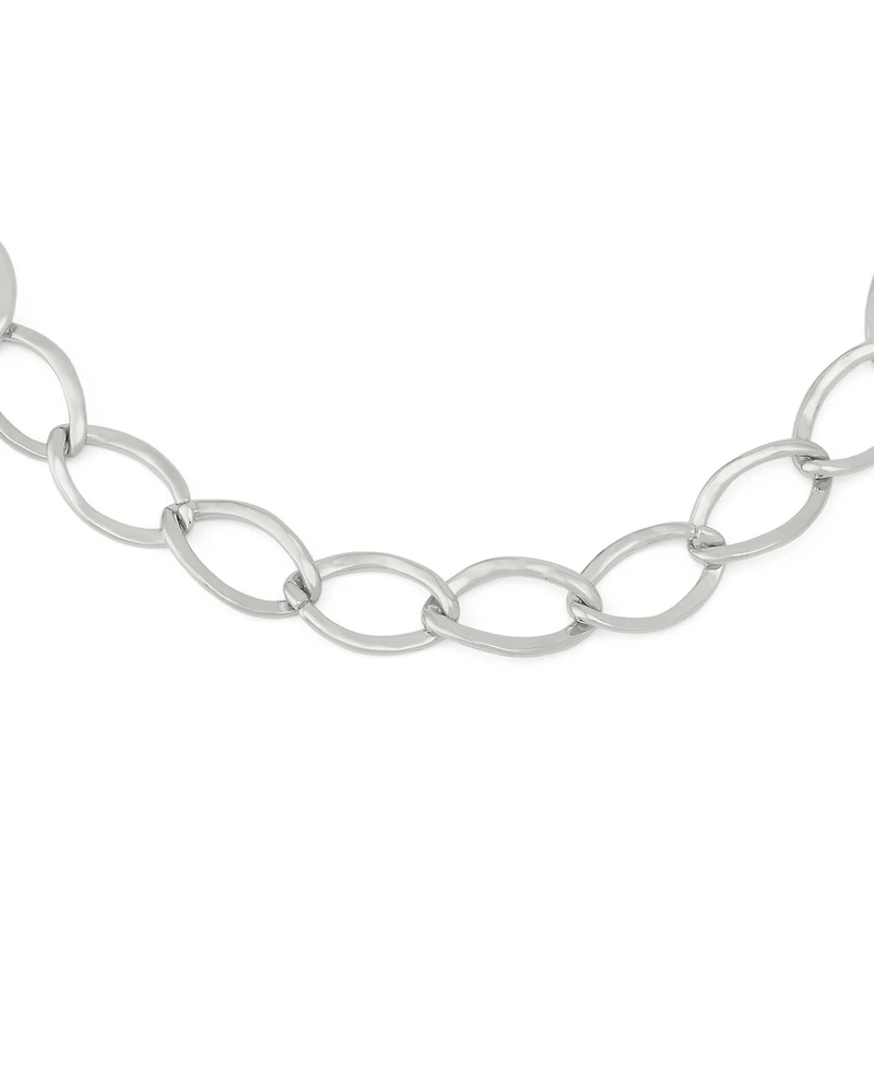 Robert Lee Morris Soho Silver Link Collar Necklace