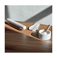 Verve Culture Marble Rolling Pin on Wood Base