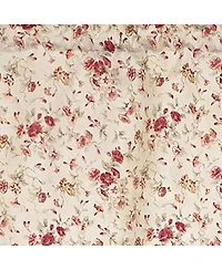 Rlf Home 100% Cotton High Quality Flor Tailored Window Valance with 1.5" Rod Pocket 50" W X 12" L Natural