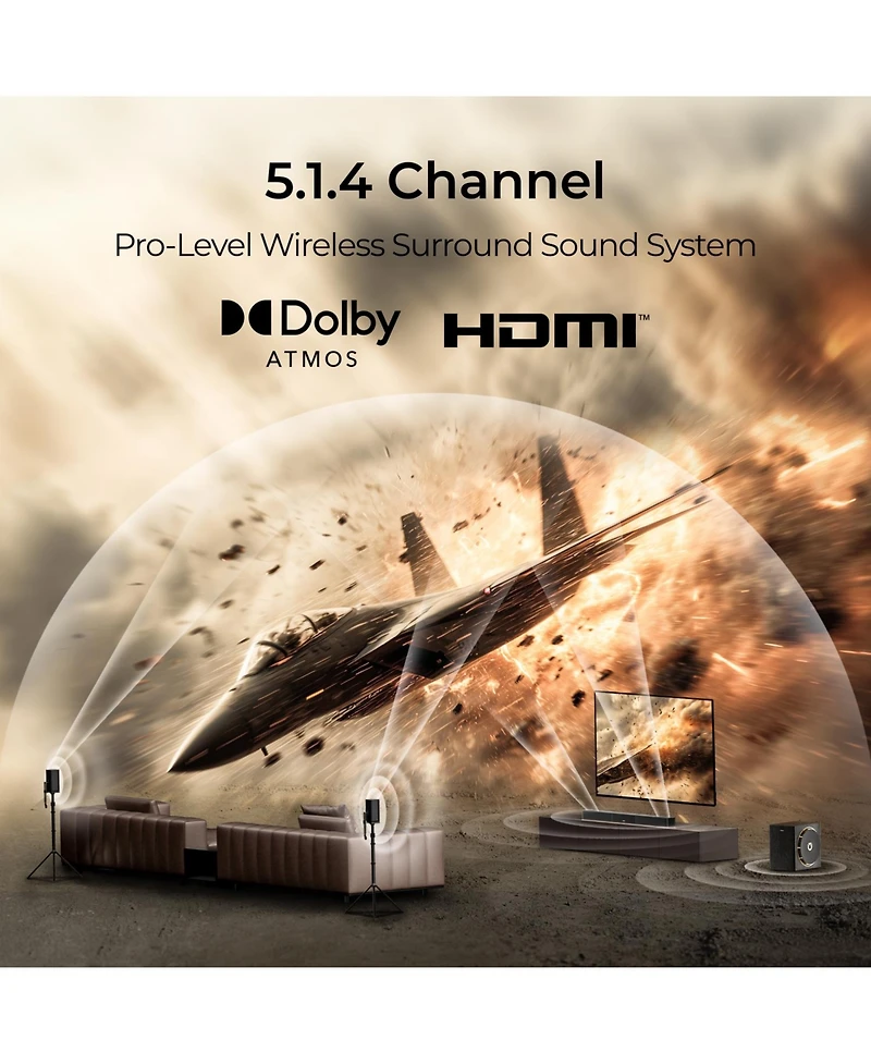 Ultimea Skywave X50 5.1.4 Channel Dolby Atmos Soundbar