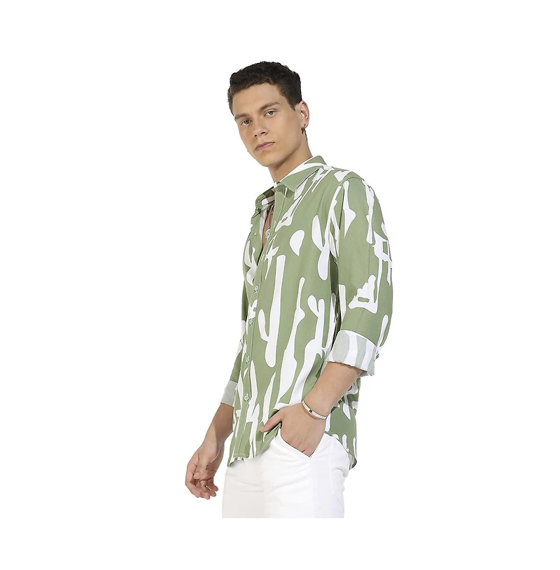 Campus Sutra Men's Abstract Print Shirt