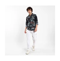 Campus Sutra Men's Contrast Dab Shirt