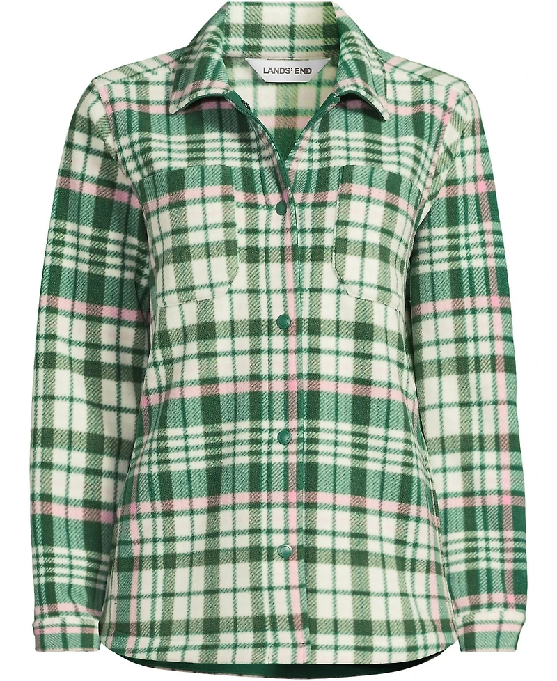 Lands' End Plus Print Anyweather Fleece Shirt Jacket