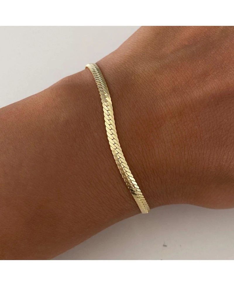 Spero London Italian Sterling Silver Herringbone Bracelet