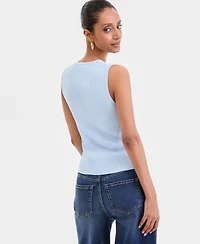 I.n.c. International Concepts Women's Sleeveless Rib V-Neck Sweater, Created for Macy's