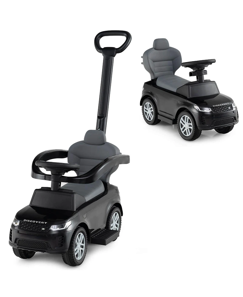 Kids Ride on Push Car with Horn & Start-up Sound Under-seat Storage Push Handle