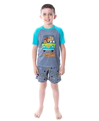 Scooby-Doo Boys Pajamas Mystery Machine 2PC Short-Sleeve Pajama Short Set Lounge Sleepwear