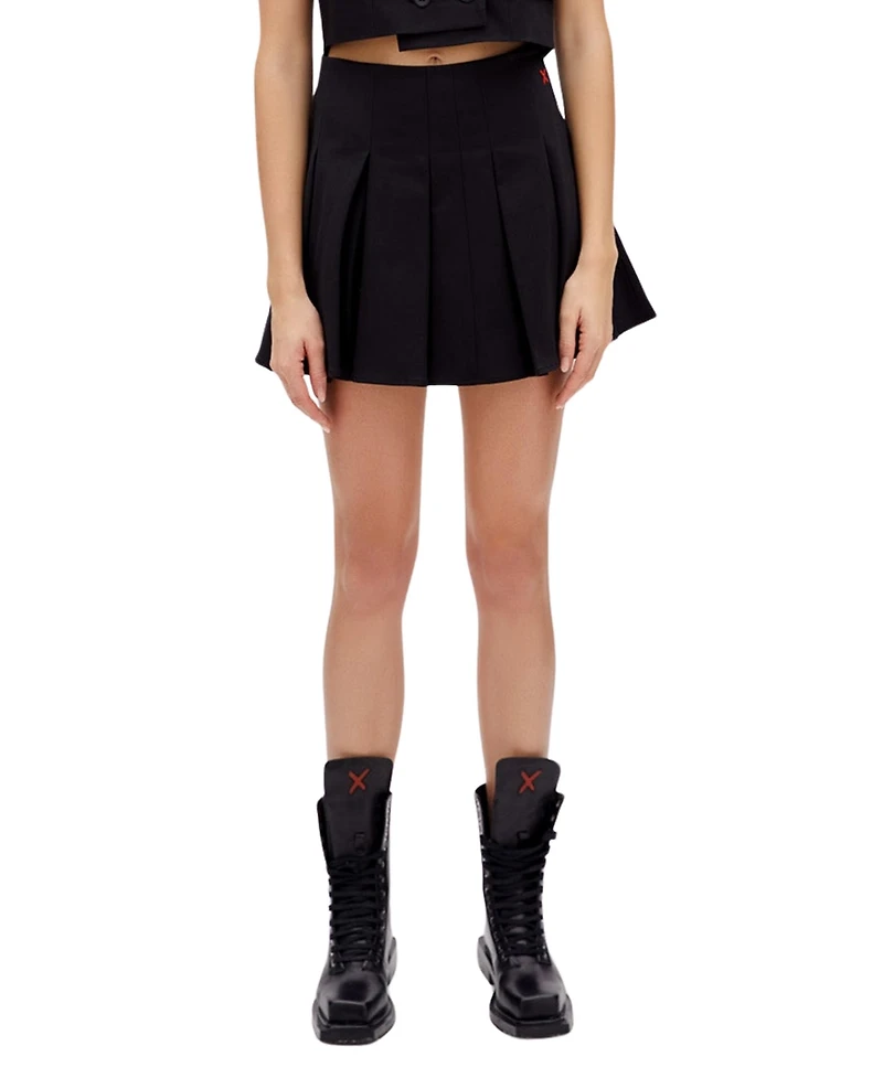 Pcfg Women's Cotton Pleated Skirt