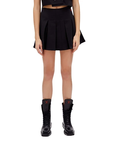 Pcfg Women's Cotton Pleated Skirt