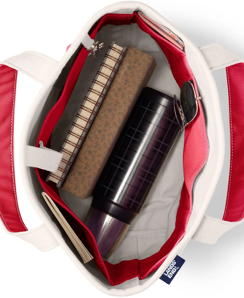 Lands' End Pre-Monogrammed Letter J Canvas Tote Bag