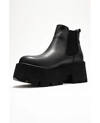 Forever & Always Shoes Clen Leather Platform Chelsea Boot