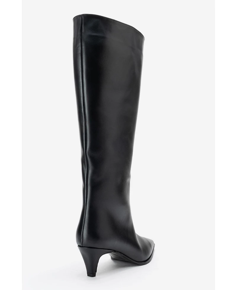 Forever & Always Shoes Siora Leather Knee High Boot (Women)