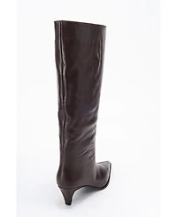 Forever & Always Shoes Siora Leather Knee High Boot (Women)