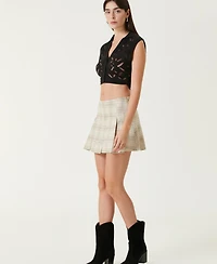 Pcfg Women's Cropped Ripped Knit Top