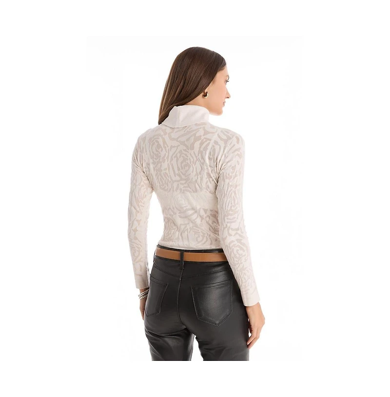 The Noli Shop Women's Alina Rose Turtleneck Top