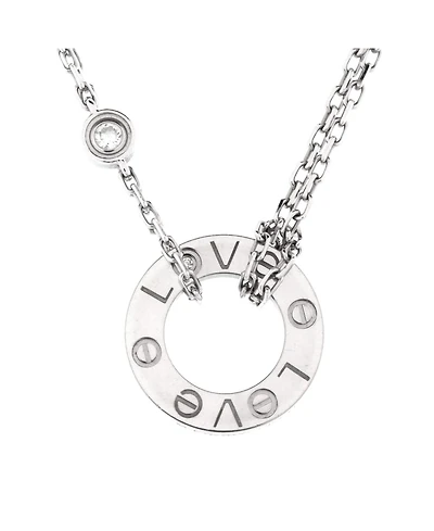 Pre-Owned Cartier 2 Diamonds Love Pendant Necklace