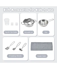 Sugift Chef Pretend Kitchen Playset with Cooking Oven and Sink for Toddlers