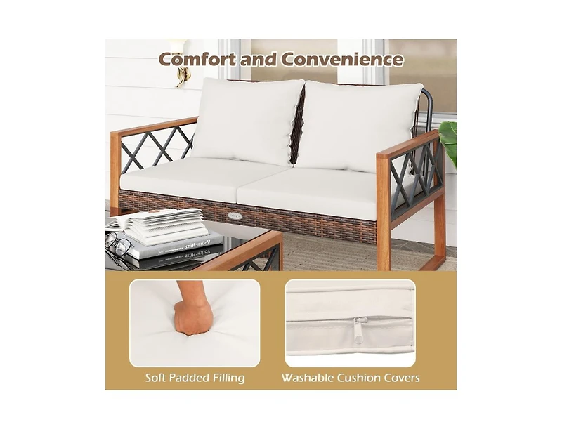 Slickblue 2 Pieces Patio Furniture Set Outside Conversation Set