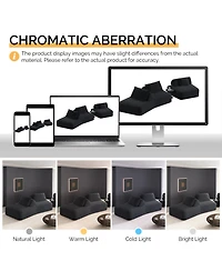 Streamdale Furniture Streamdale Modern Light Luxury Oversized Modular Sectional Sofa, Fluffy Chenille, Removable Backrests, Dark Grey