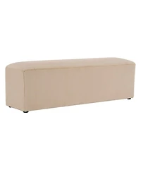 Streamdale Furniture Streamdale Almond Long Plush Ottoman, Modern Simple Footstool and Seat for Home Use