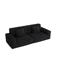 Streamdale Furniture Streamdale 106.3" Large Striped Fabric Compression Sofa - Modern, Comfortable Living Room Furniture