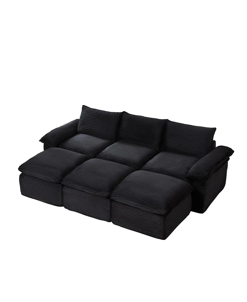 Streamdale Furniture Streamdale Modern corduroy cloud sofa, freely combined