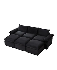 Streamdale Furniture Streamdale Modern corduroy cloud sofa, freely combined