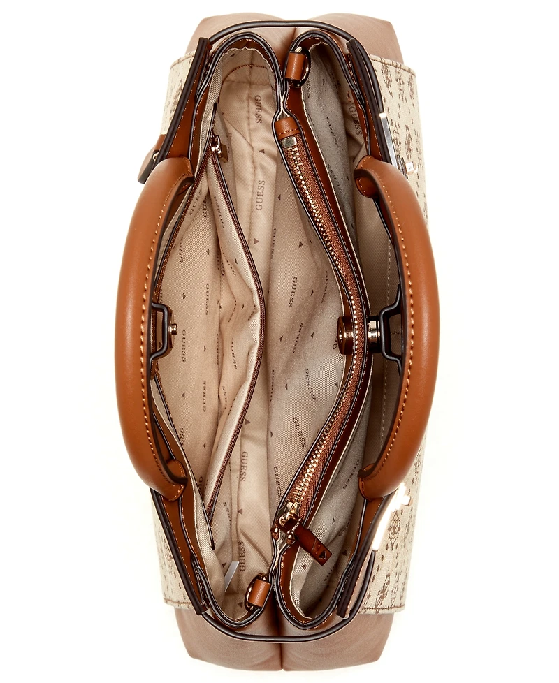 Guess Melinda Logo Medium Tri Comp Satchel Bag