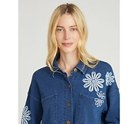 Driftwood Women's Marlow Daisy Patchwork Detail Cloud Bryn Shacket