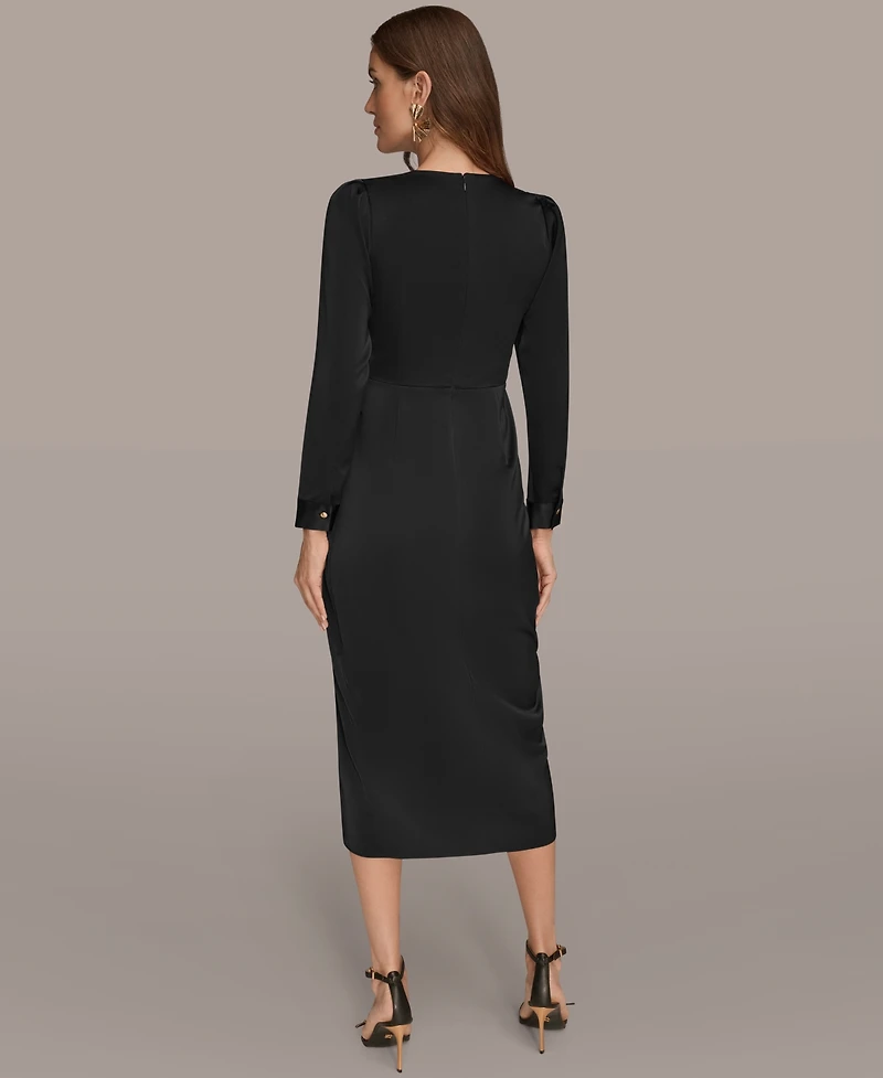 Donna Karan New York Women's Ruched Midi Dress