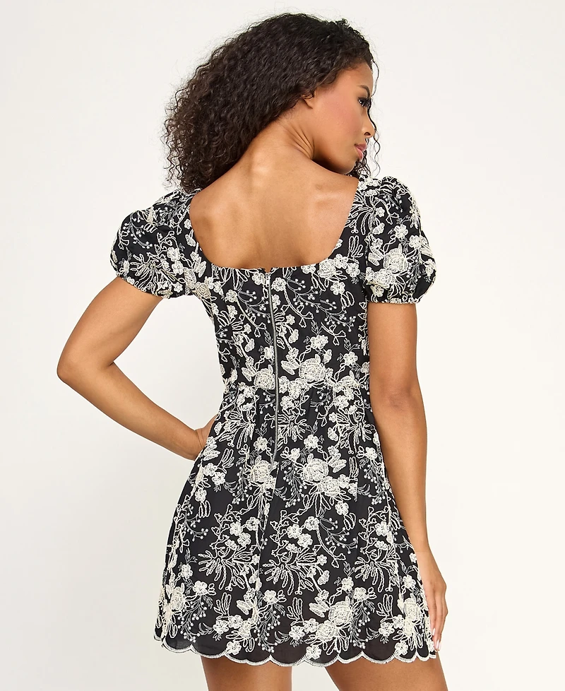 Seni & Cade Juniors' Square Neck Mini Dress