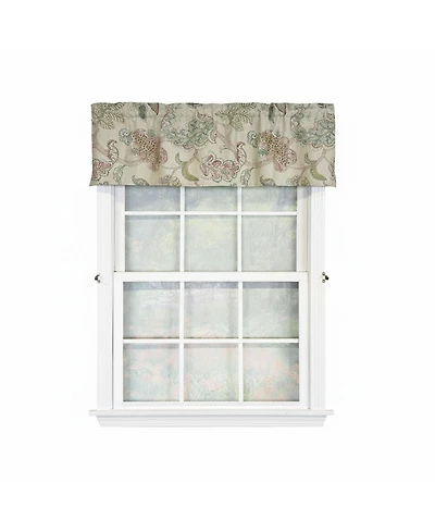 Rlf Home 100% Cotton High Quality Tila Tailored Window Valance with 1.5" Rod Pocket 50" W X 12" L