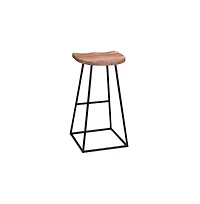 Porter Designs Clement Solid Acacia Wood 30" Bar Stool, Natural