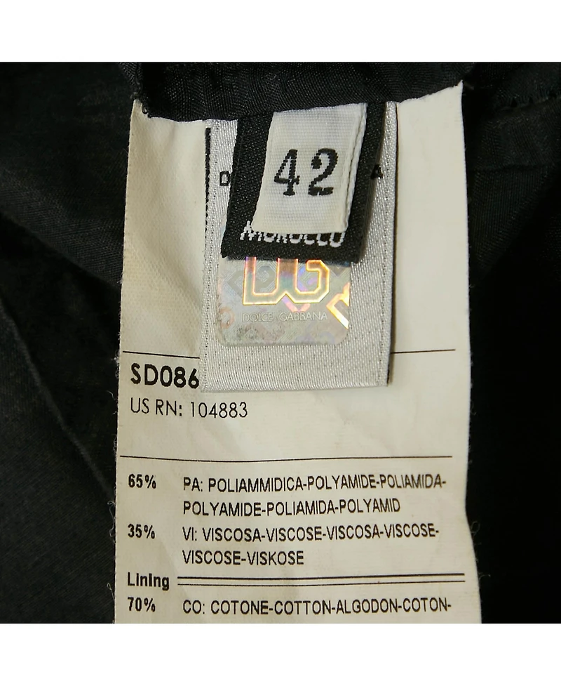 Pre-Owned Dolce & Gabbana Women's Black Lace Sleeveless Mini Dress