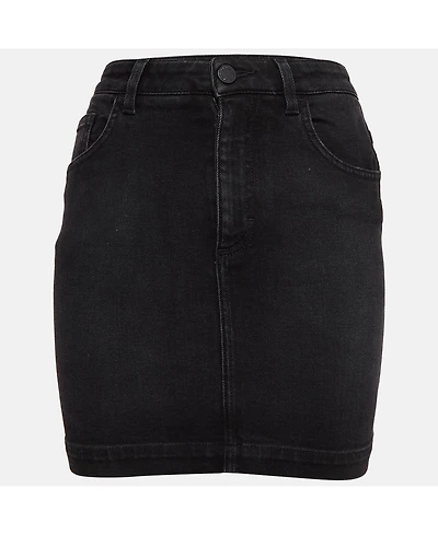 Pre-Owned Dolce & Gabbana Women's Black Denim Mini Skirt