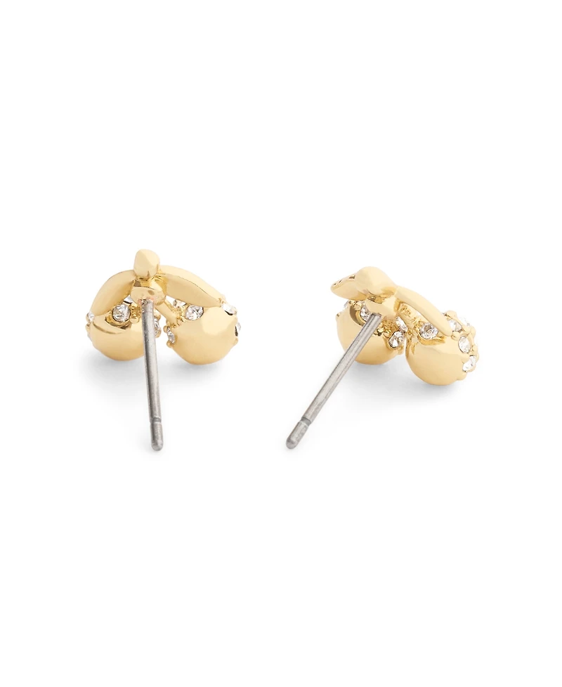 Coach Faux Stone Pave Icons Cherry Stud Earrings