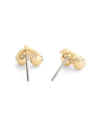 Coach Faux Stone Pave Icons Cherry Stud Earrings