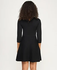 Bcx Juniors' 3/4-Sleeve Crewneck Sweater Dress