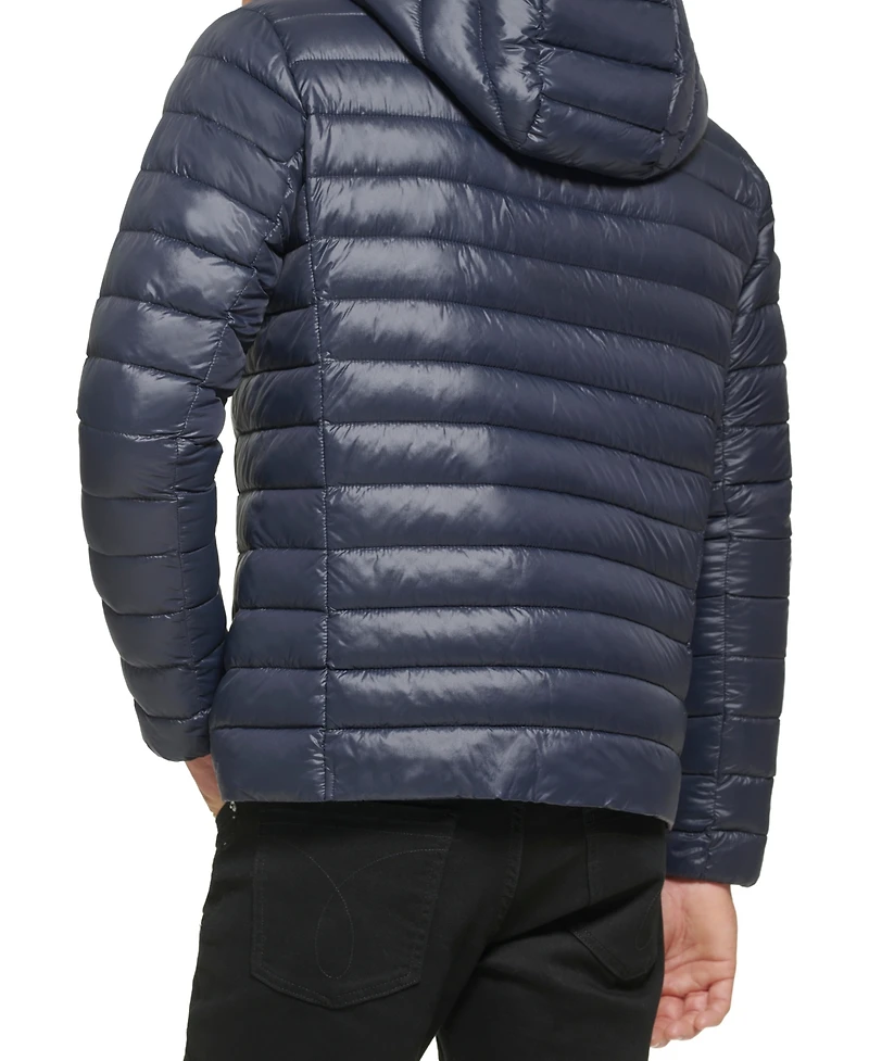 Calvin Klein Men's Hooded & Quilted Packable Jacket