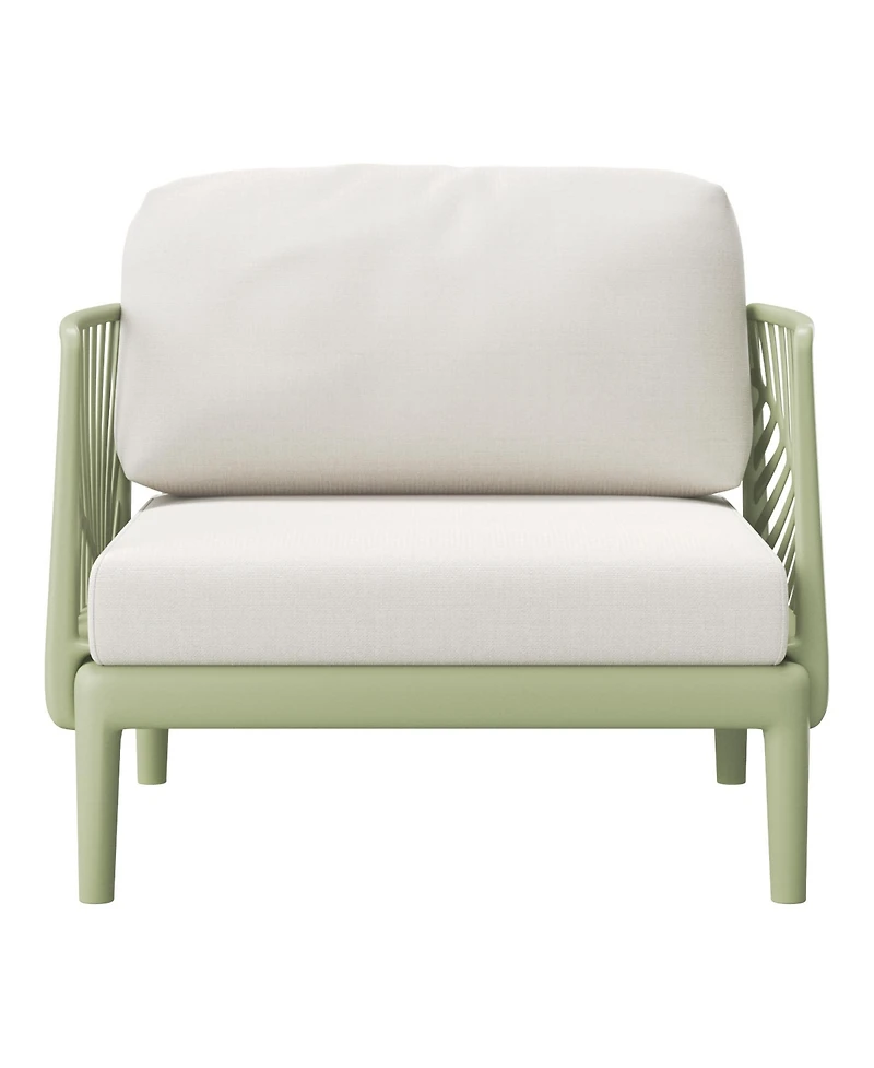 Modern Outdoor Polypropylene Resin Deep Seating Patio Club Chair