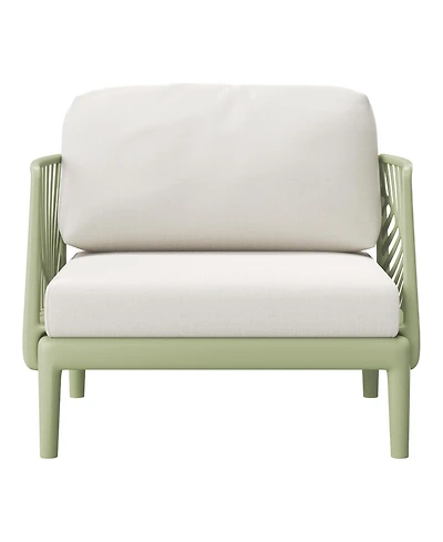 Modern Outdoor Polypropylene Resin Deep Seating Patio Club Chair