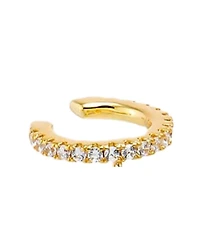 by Adina Eden Cubic Zirconia Gold Plated Tennis Short Drop Cuff Earrings